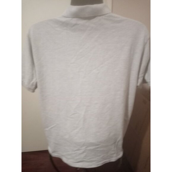 LACOSTE Size 8 Men's Solid Gray Logo Short Sleeve Cotton Golf Polo Shirt 2XL - Picture 7 of 13